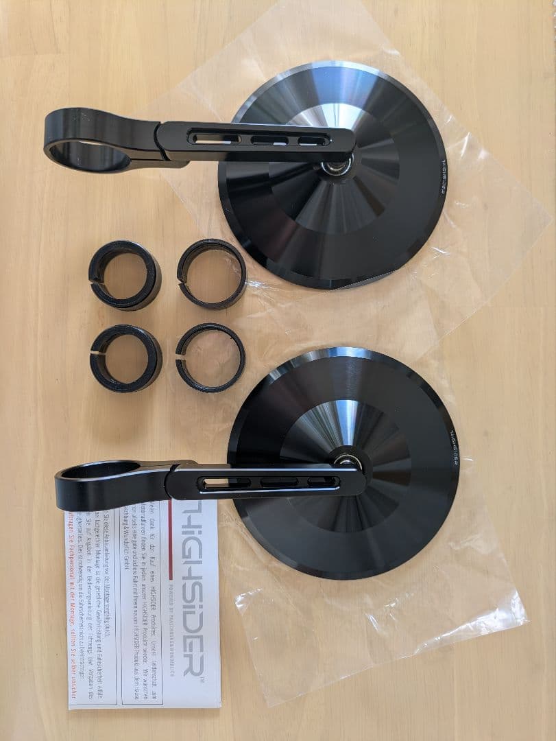 デイトナハイサイダーミラーモンタナ2 HIGHSIDER バーエンドミラー モンタナ2 ブラック アダプター別売（新