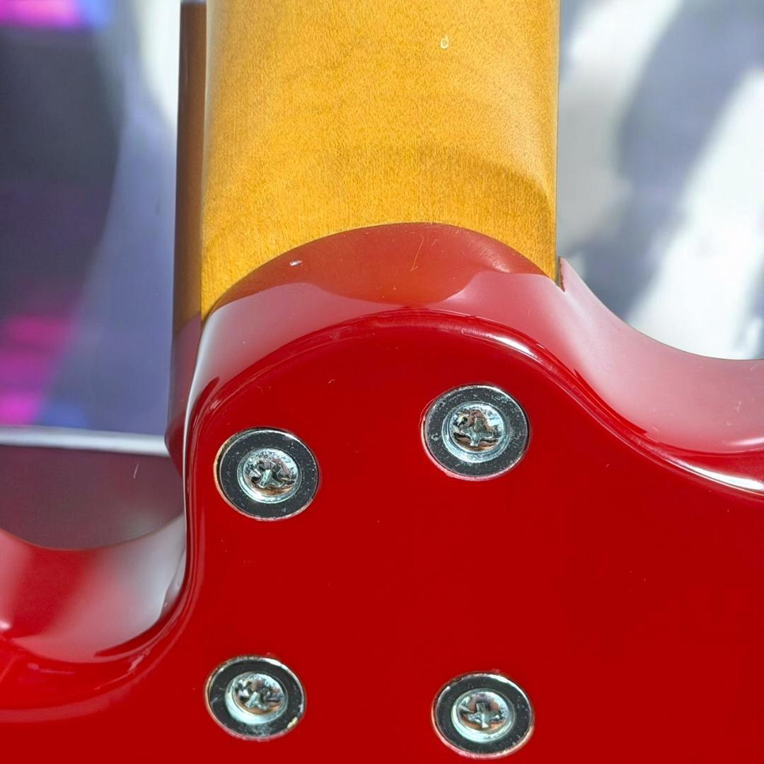 ☆希少品 B.C.Rich モッキンバード ケース付き レッド 虎目 キルト柄