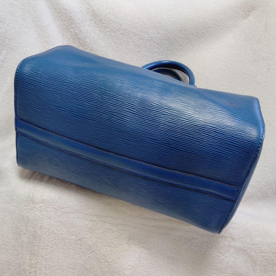 ルイヴィトン エピ スピーディ30 ミニボストンバッグ レザー ブルー 鍵