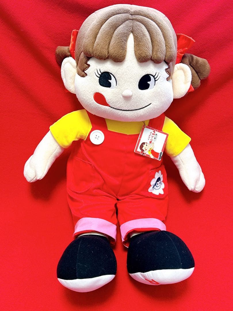 不二家 ペコちゃん ジャンボ 特大 big ぬいぐるみ 限定品 フジヤ
