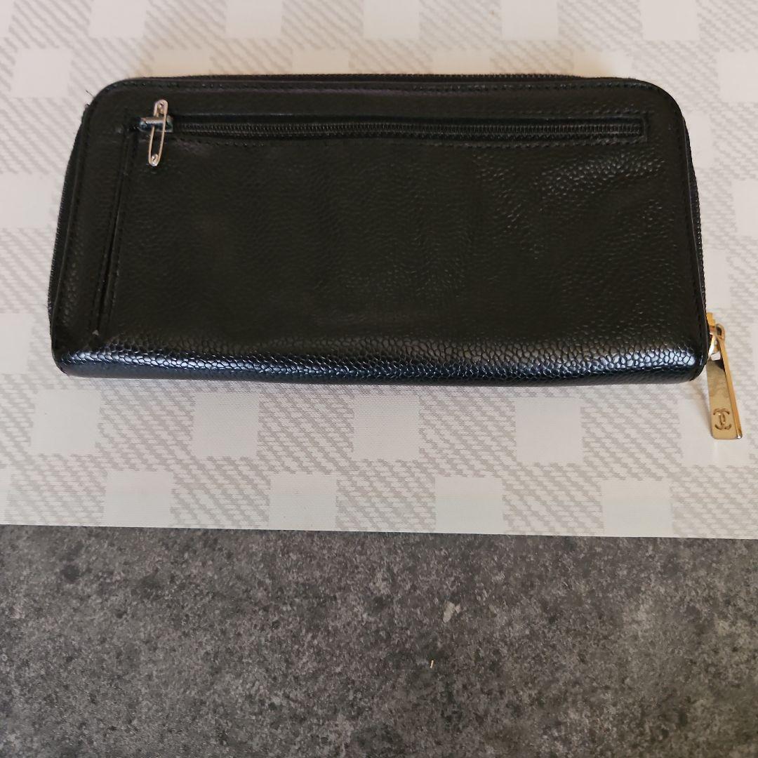 CHANEL ブラック レザー 長財布 - メルカリ