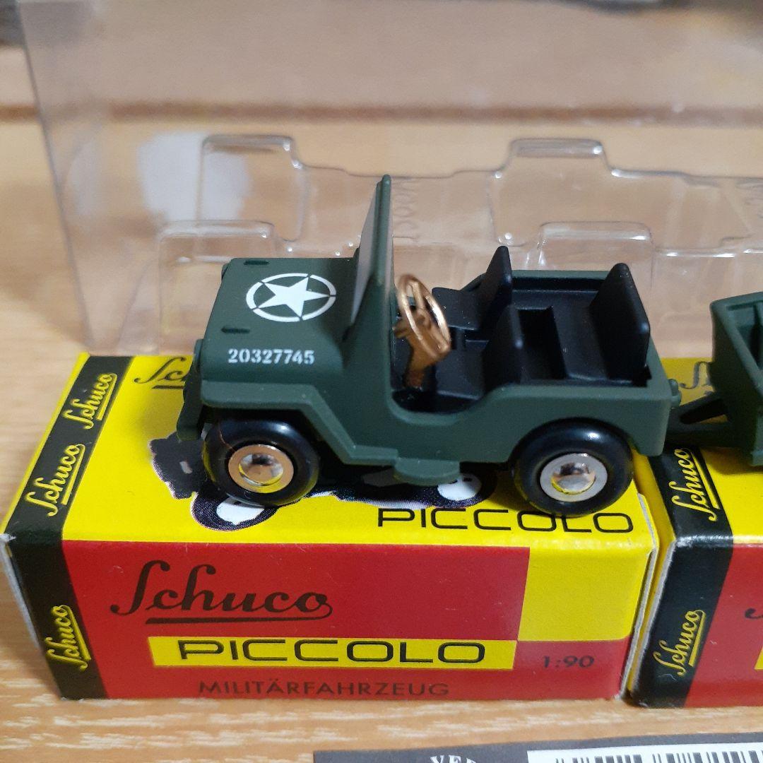 ミニカー SCHUCO PICCOLO Willy's Jeep mit Anhanger