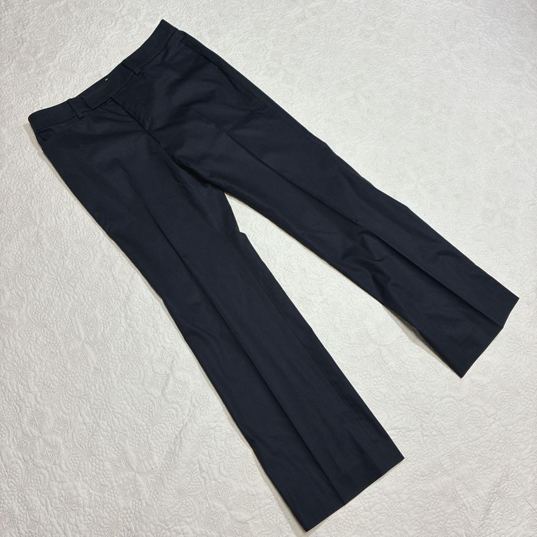 【極美品】組曲 KUMIKYOKU セットアップ パンツスーツ 黒 ストライプ