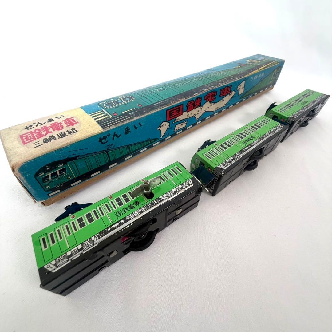 ゼンマイ電車 ブリキ 昭和レトロ 3両×2セット 元箱付 国鉄 特急 日本製