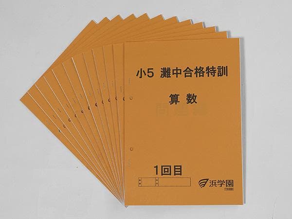 浜学園 小5 算数 灘中合格特訓 テキスト 1回～12回 1年分
