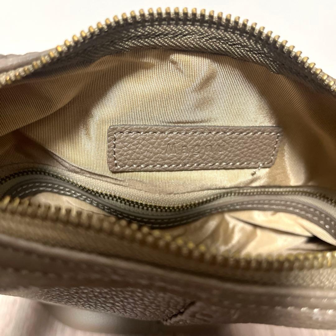 ◽️マヌー Keg pouch ケッグポーチ エルメス革 グレージュ・茶 - メルカリ