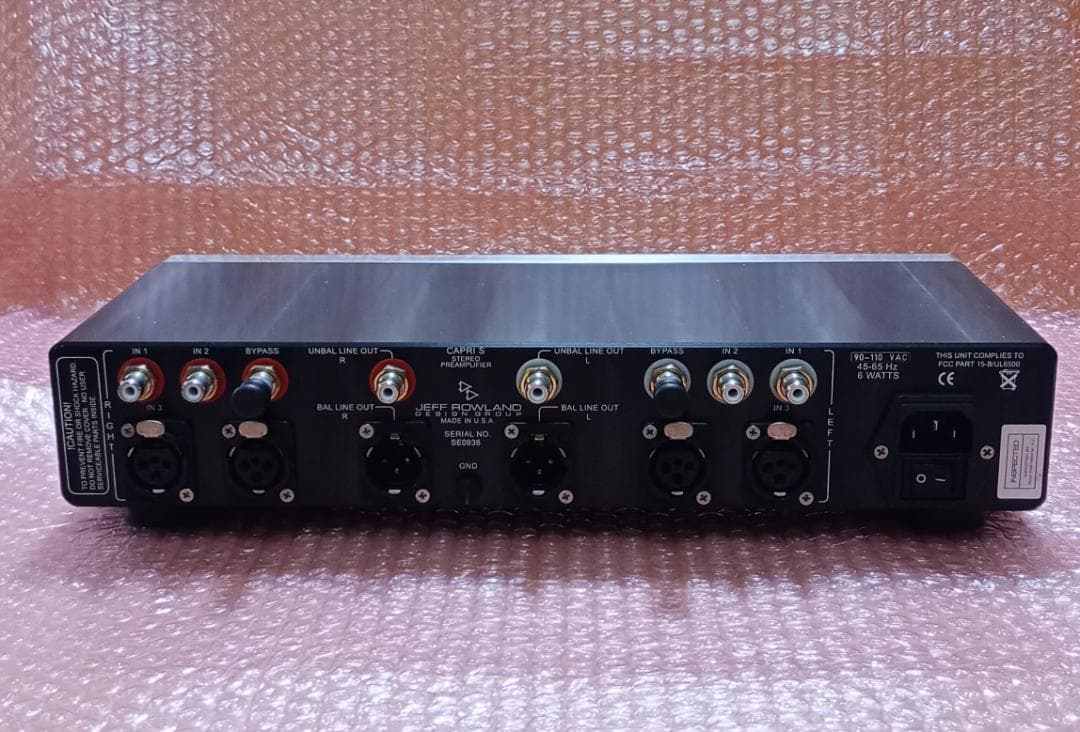 ☆【動作品JEFF ROWLAND CAPRI S プリアンプ ジェフローランド - メルカリ