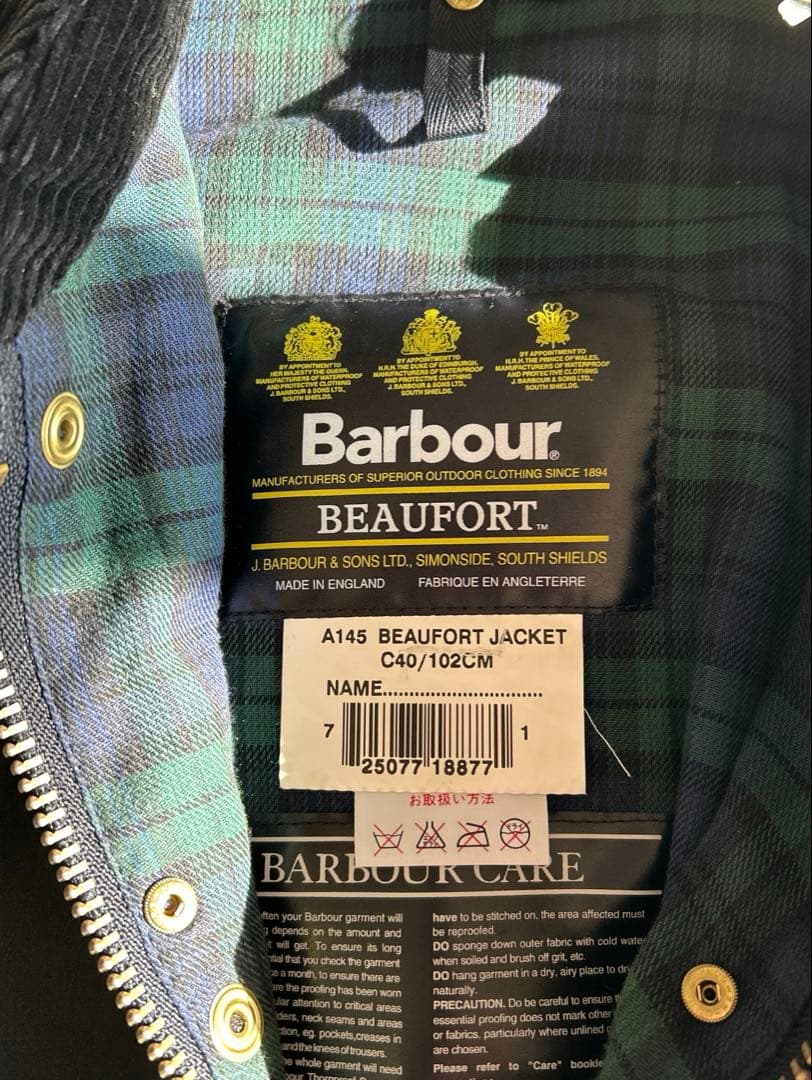Barbour Beaufort A145 黒C40 イギリス製 - メルカリ