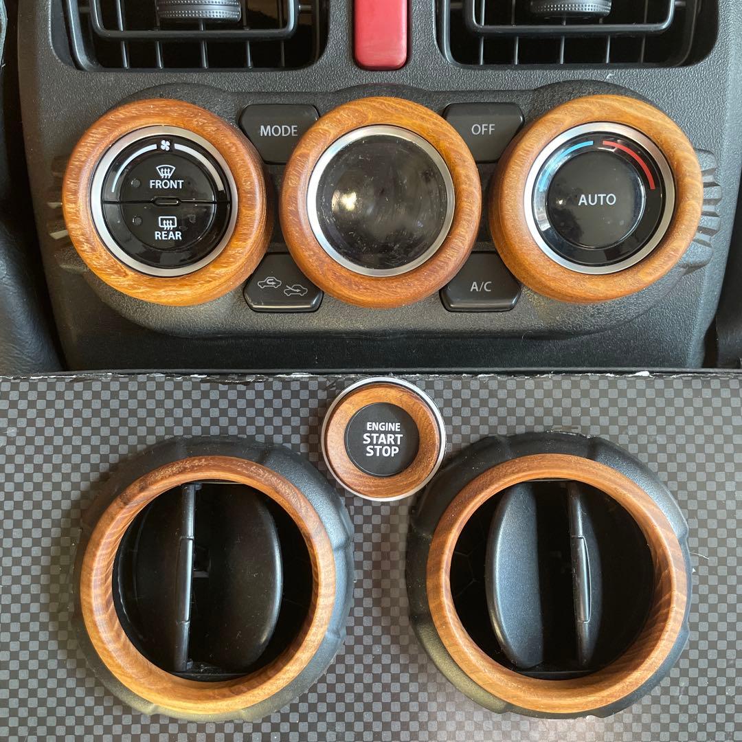 断捨離様用 ジムニー《槐製》エアコンダイヤル、サイドルーバー、スタートボタン