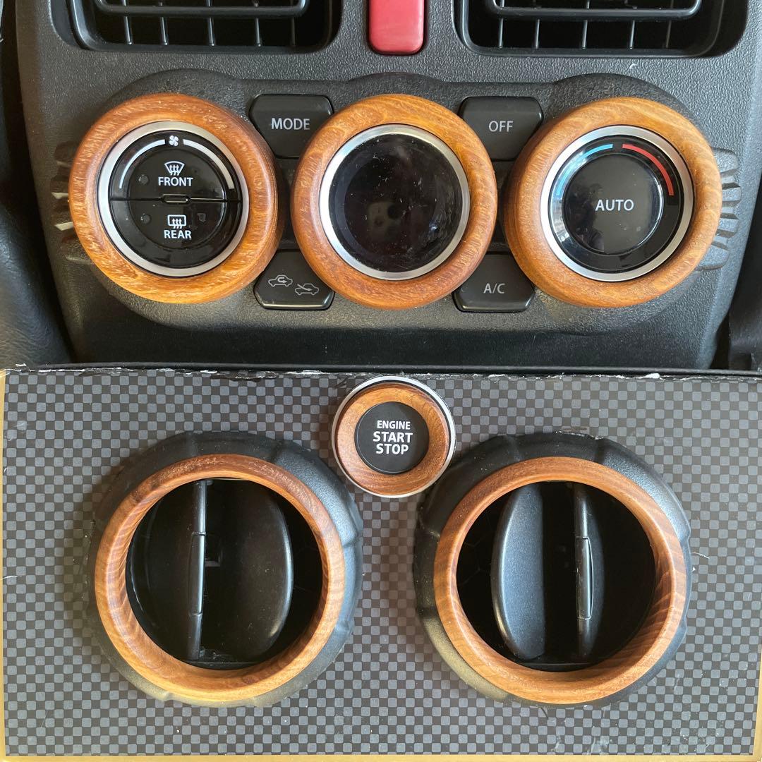 断捨離様用 ジムニー《槐製》エアコンダイヤル、サイドルーバー、スタートボタン