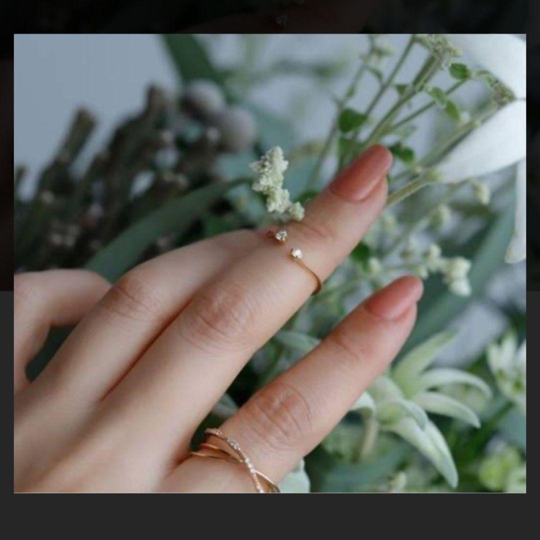 シエナロゼ　3号　k10 ダイヤモンド　ピンキーリング SAORIさんご着用】K10ダイヤモンドピンキーリング｜ピンキーリング