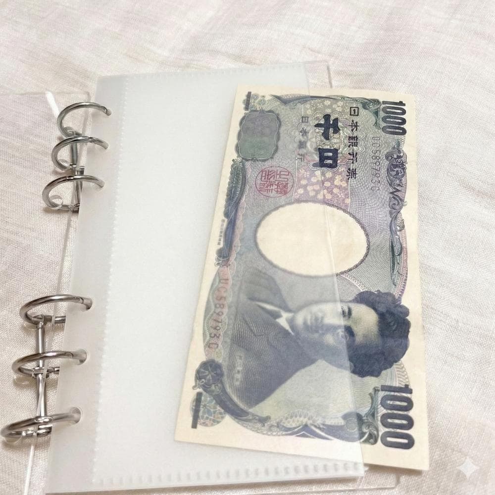 アクリルバインダー 貯金 韓国 Saving クリア リフィル5枚Sリング