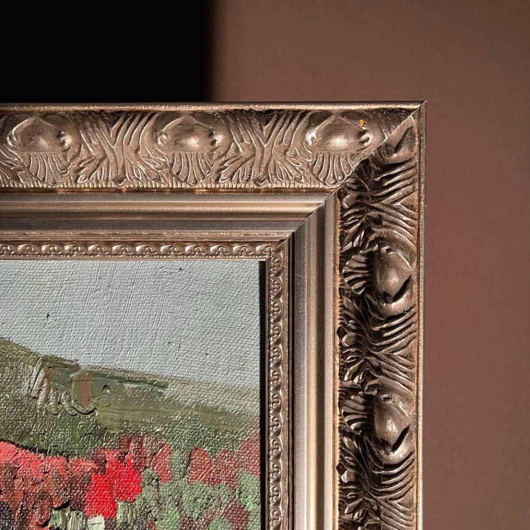 ☆真作☆ 文勝(ウンシュン) 無題 油絵 額付き 貴重作品 美術品