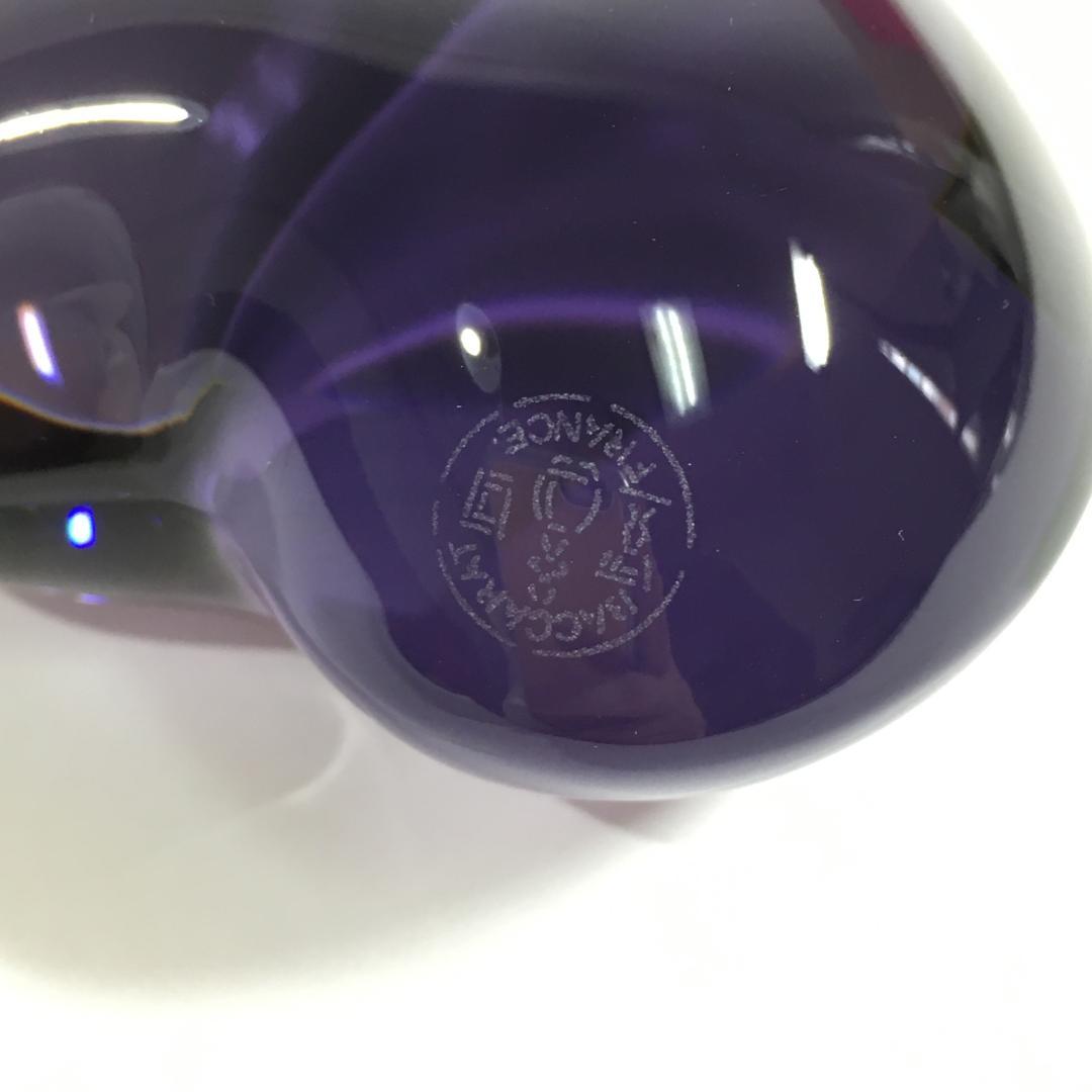 ○希少美品！ Baccarat バカラ ハート ペーパーウェイト パープル 紫の