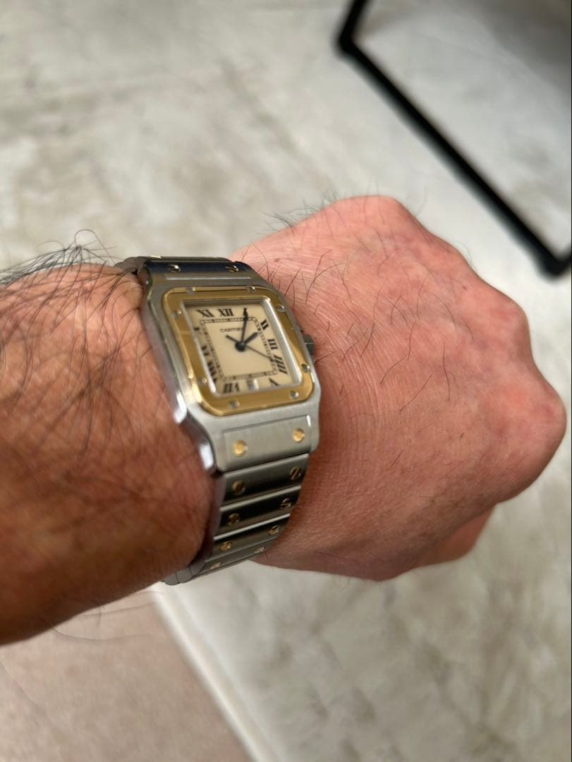 カルティエ サントス ガルべLMクォーツ正規OH済ユニセックス - メルカリ