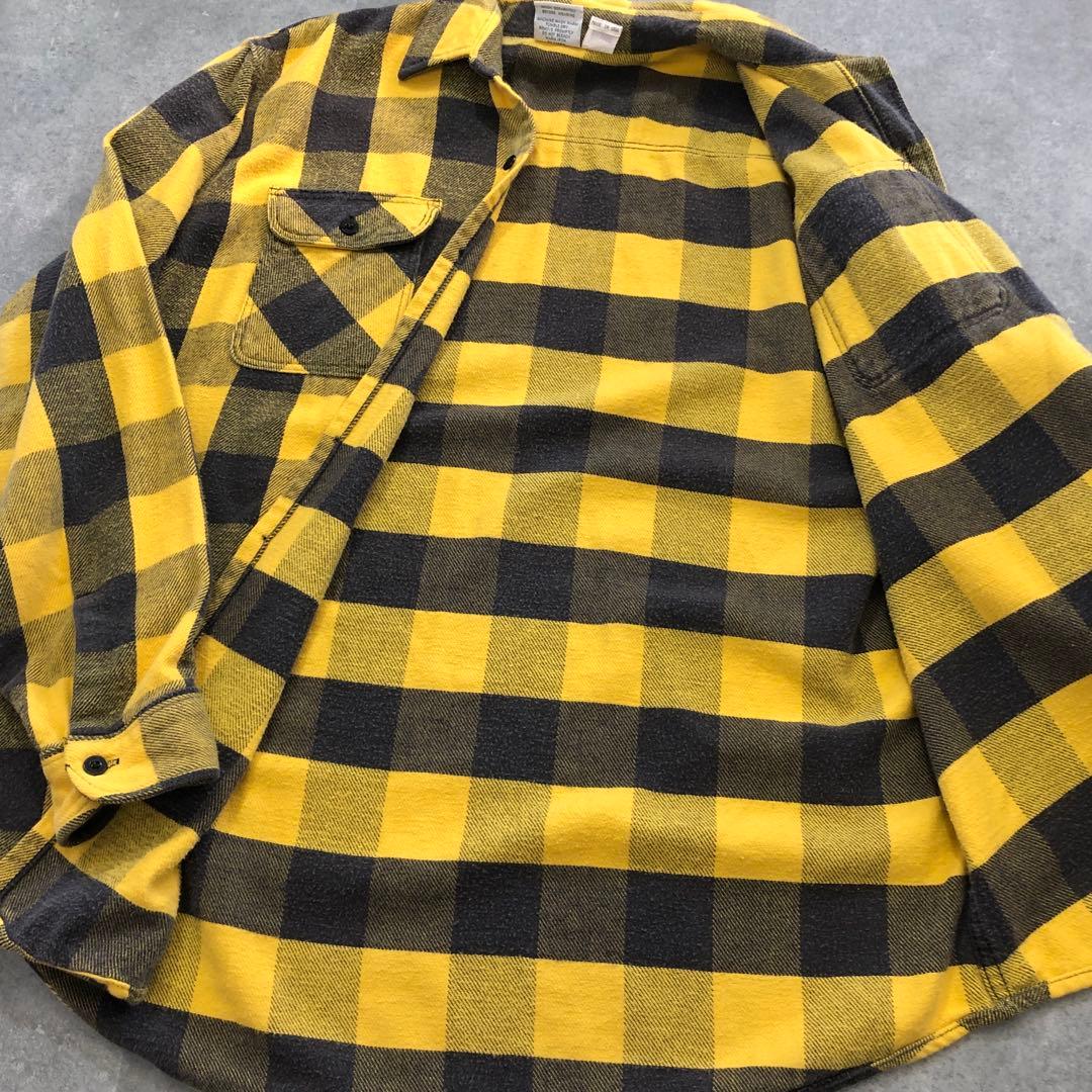 90s USA製 Prentiss ネルシャツ バッファローチェック イエロー - メルカリ