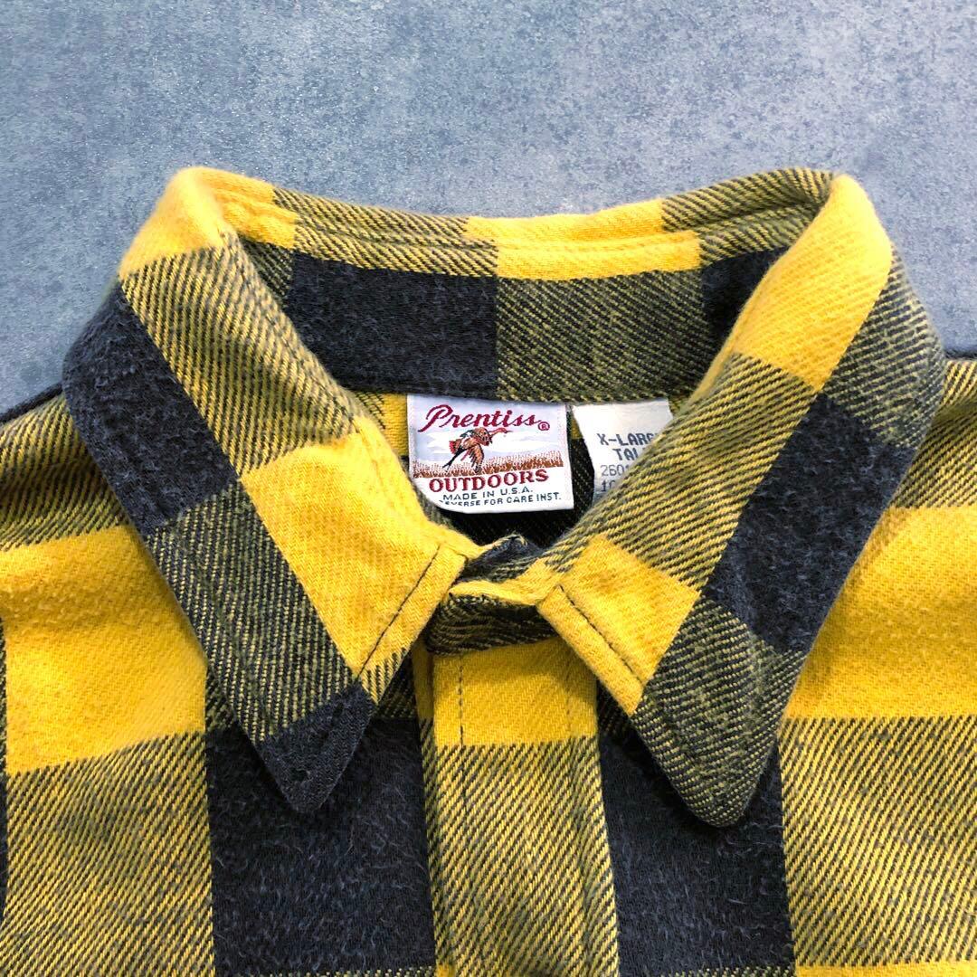 90s USA製 Prentiss ネルシャツ バッファローチェック イエロー - メルカリ