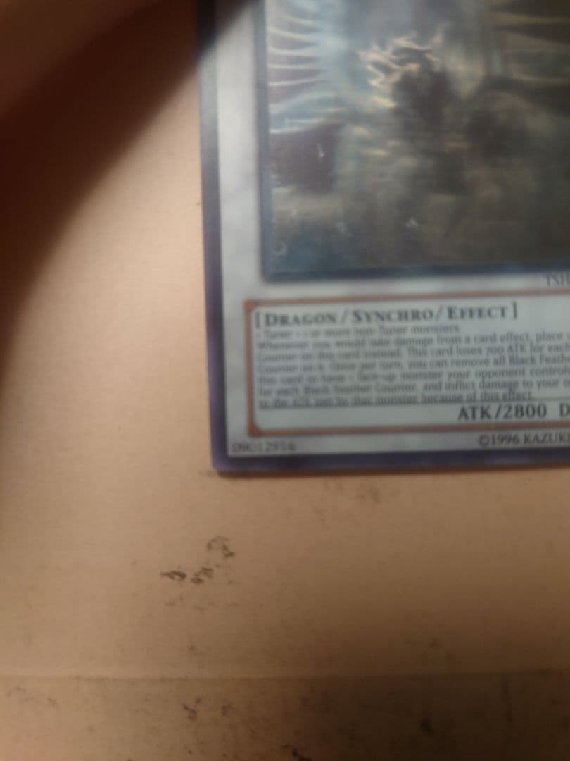 遊戯王　ブラックフェザードラゴン　ホログラフィックレア　英語版