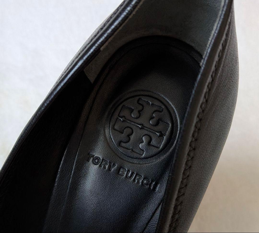 m*4様 Tory Burch ブラックレザー ハイヒール 8.5M