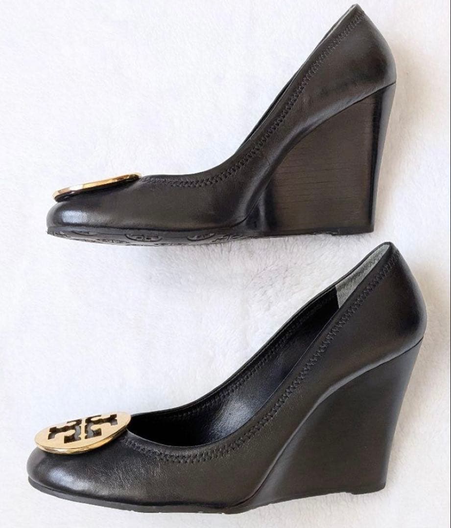 m*4様 Tory Burch ブラックレザー ハイヒール 8.5M