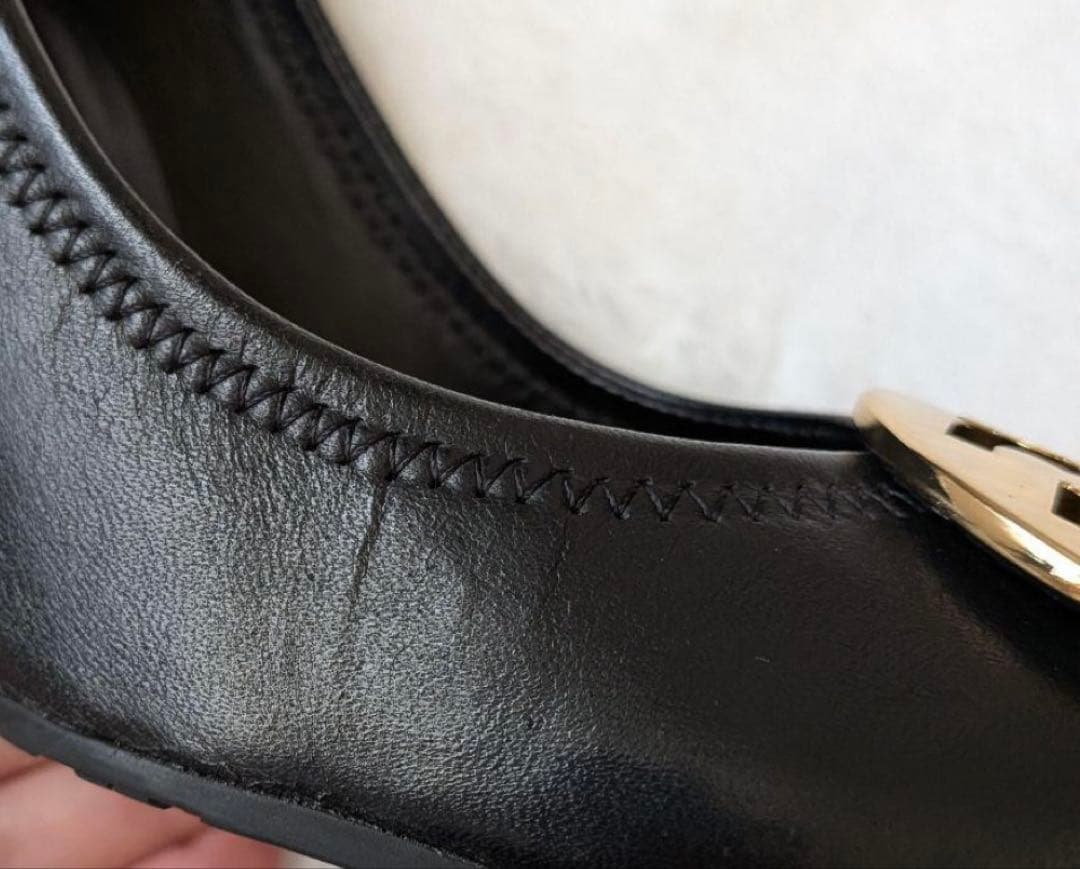 m*4様 Tory Burch ブラックレザー ハイヒール 8.5M