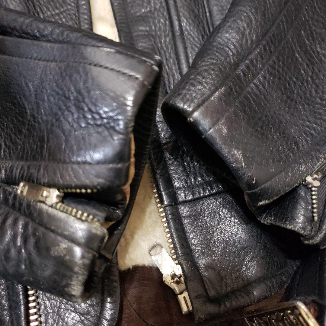 60's GOLDEN STAR ダブルライダース レザージャケット Dポケット