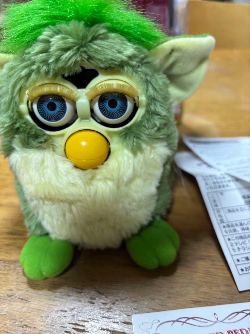ファービー 初代 緑グリーン 作動確認済み箱あり 初期タカラトミー