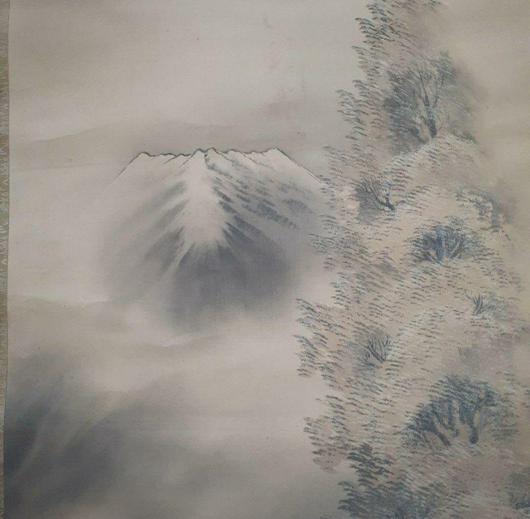 掛け軸/秋風景？/富士？