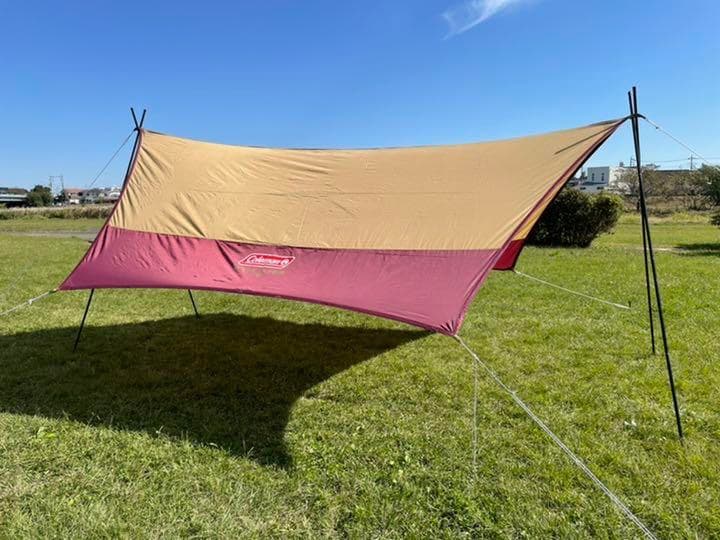 ジ*ー様 コールマン（Coleman） XPヘキサタープ / MDX（バーガンデ コールマンのタープXPヘキサタープMDX（バーガンディ）の使用感 | 広島