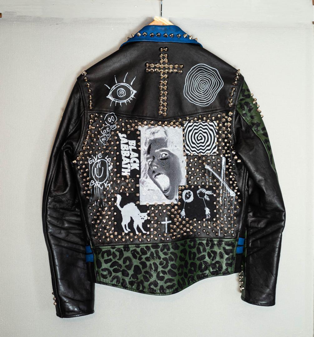 鋲ジャン カスタムライダース パンク ビンテージ ロンジャン - メルカリ