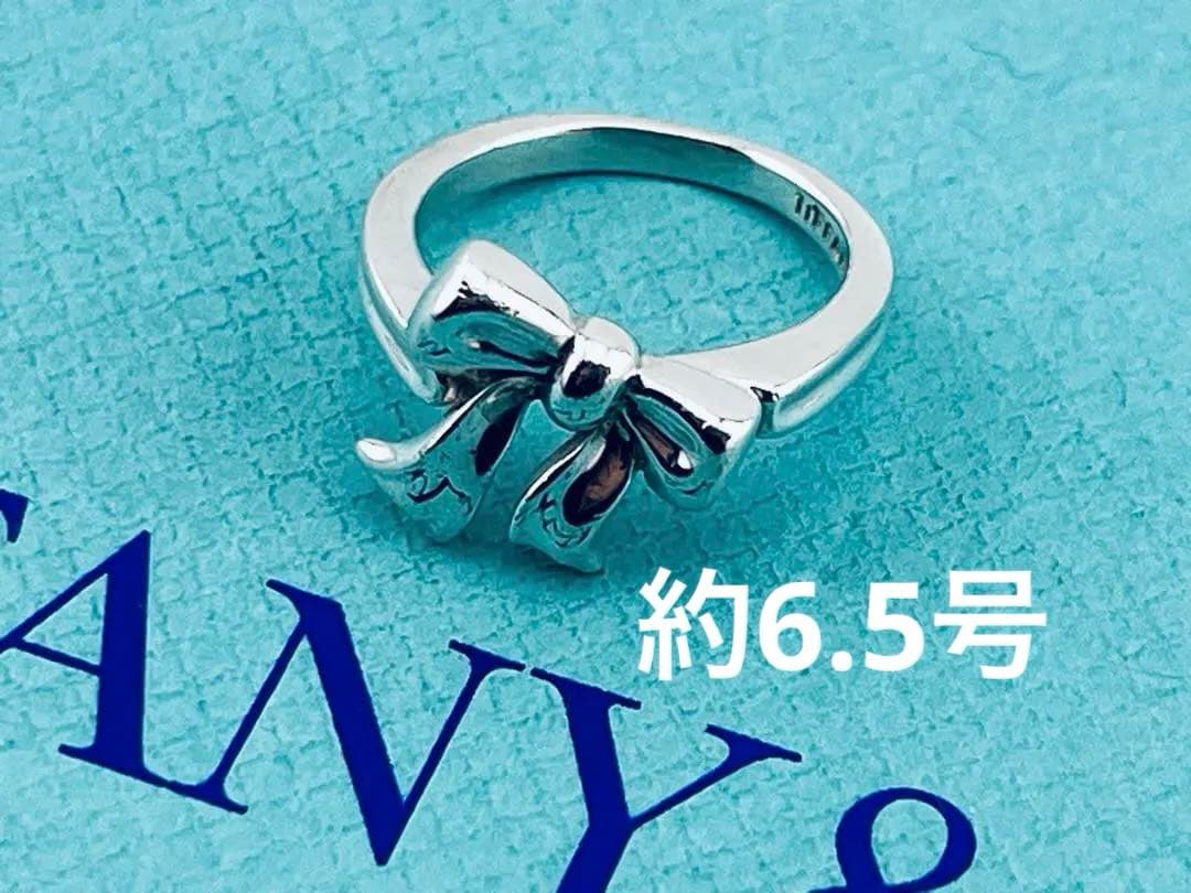 c930 オールド ティファニー 1990 リボン リング 925 約6.5号 - メルカリ