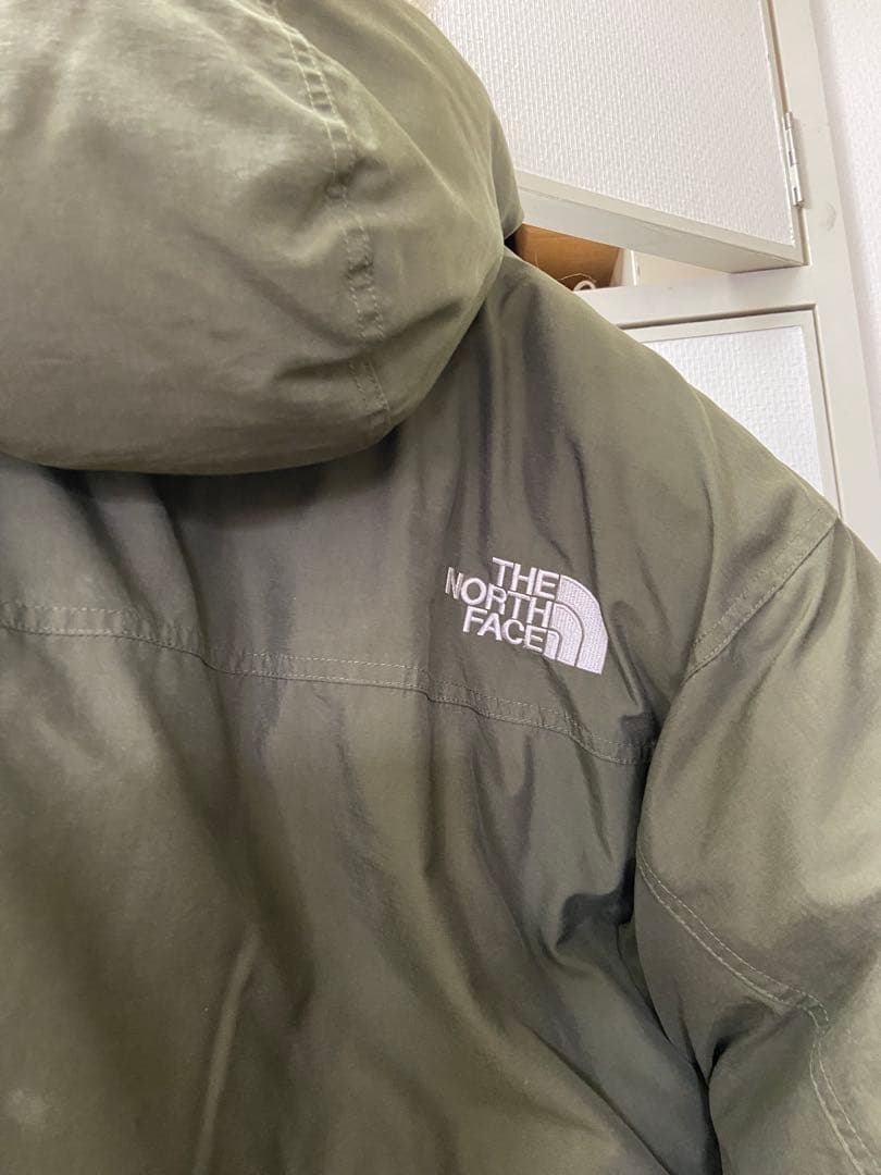 THE NORTH FACE フード付きダウンジャケット オリーブグリーン - メルカリ