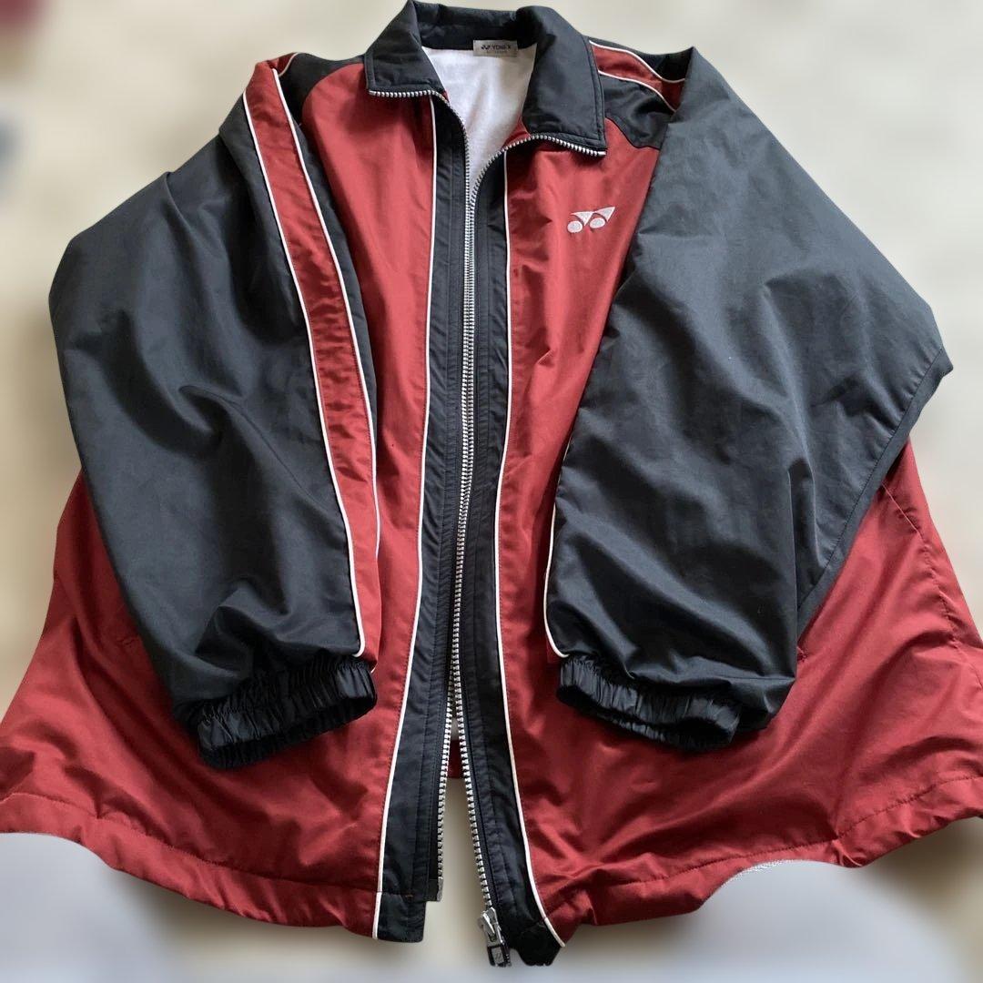 YONEX 赤黒 ジップアップジャケット Lサイズ - メルカリ