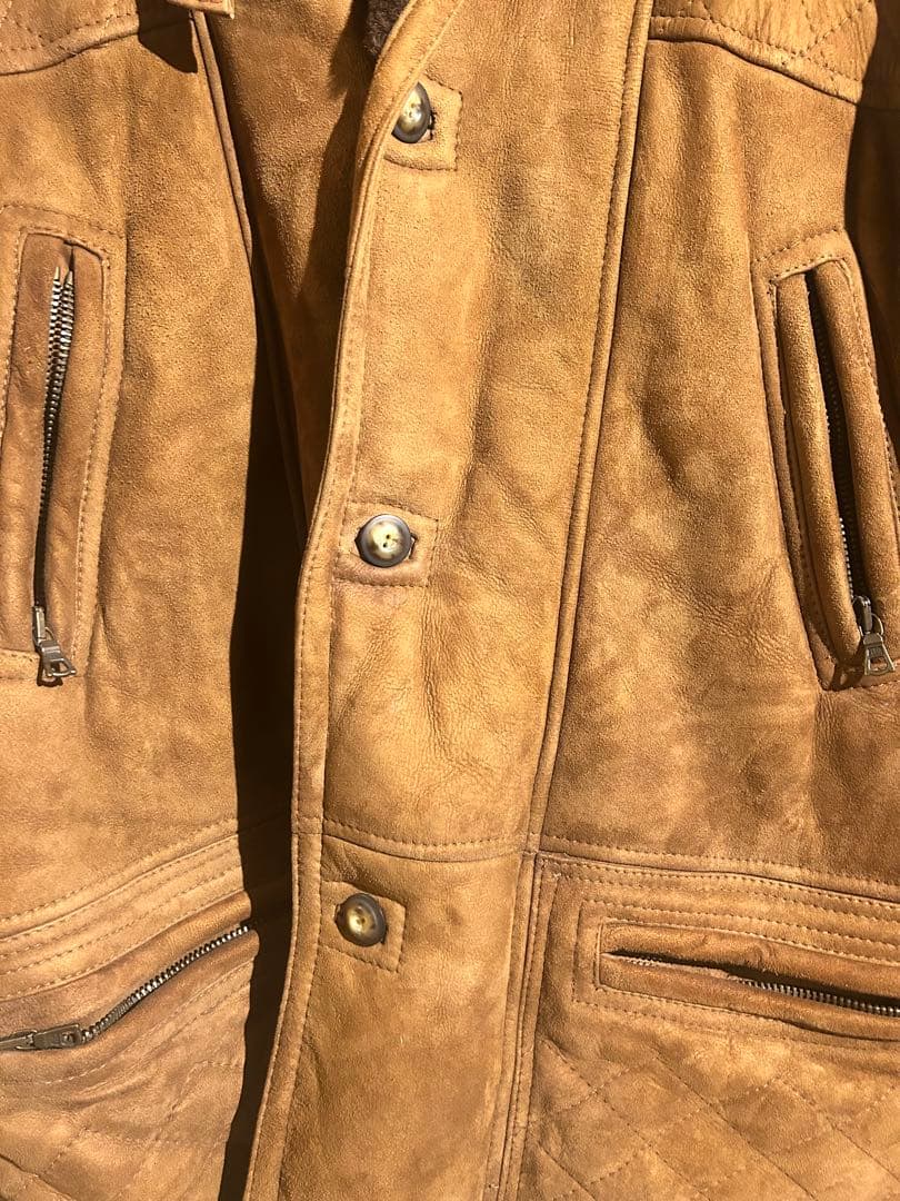 破格90s〜00s MILANO VICE ムートンコート レザー ボアイタリア-限定で