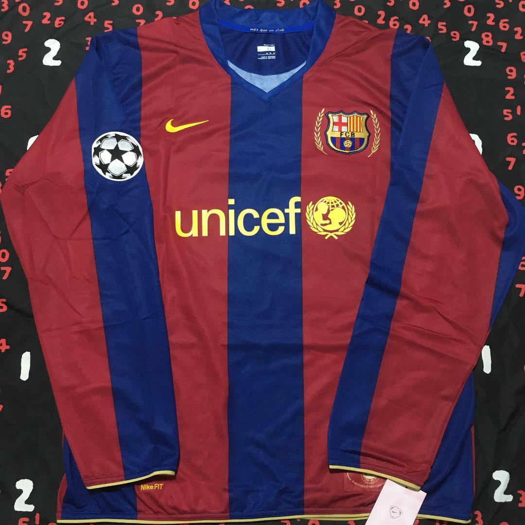 サッカーユニフォームFCバルセロナ 07-08 リーガ仕様タグ付