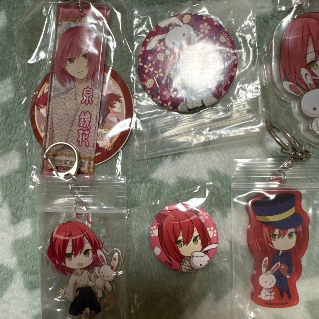 明治東亰恋伽 めいこい 泉鏡花 アクキー 缶バッジ アクリルキーホルダー