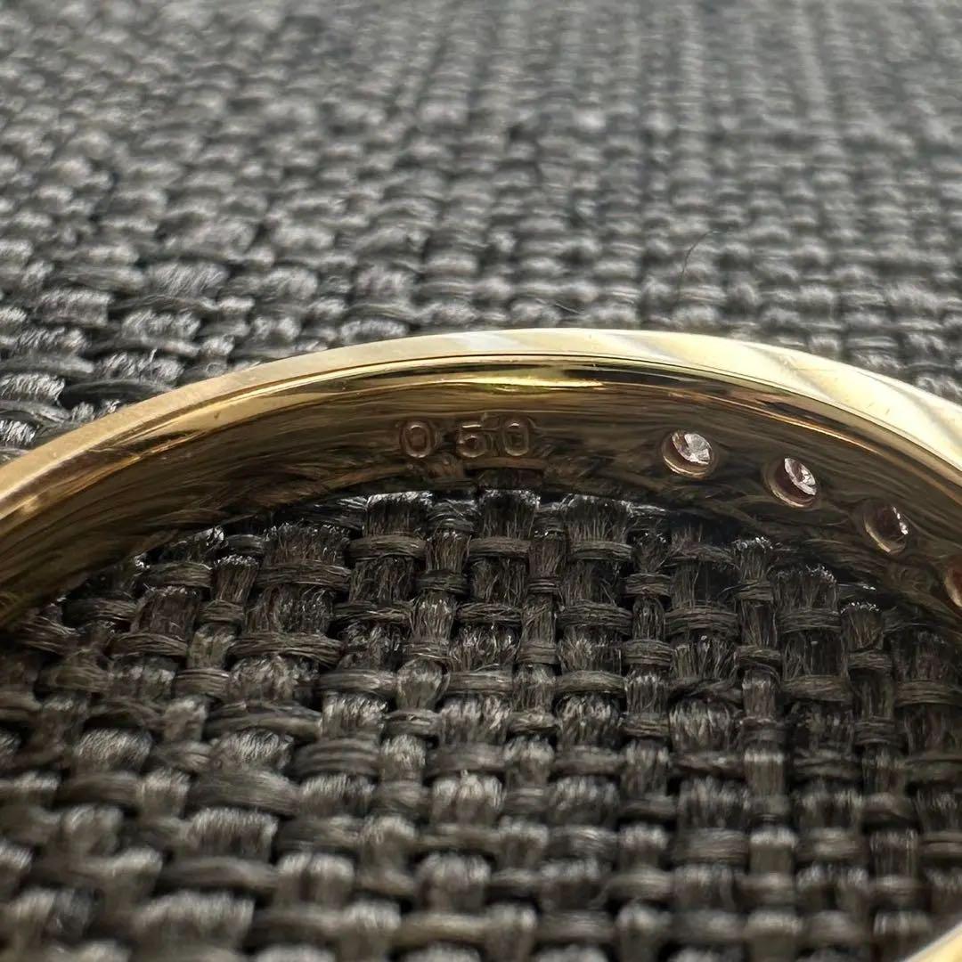 【美品】エタニティリング ダイヤモンド K18YG 0.50ct