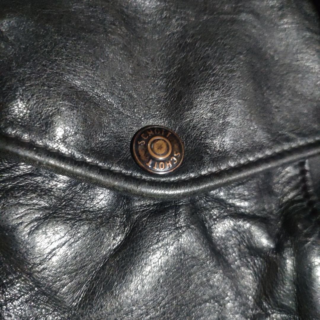 完品人気黒Schott184SMフライトジャケット38 ダメでも対応有