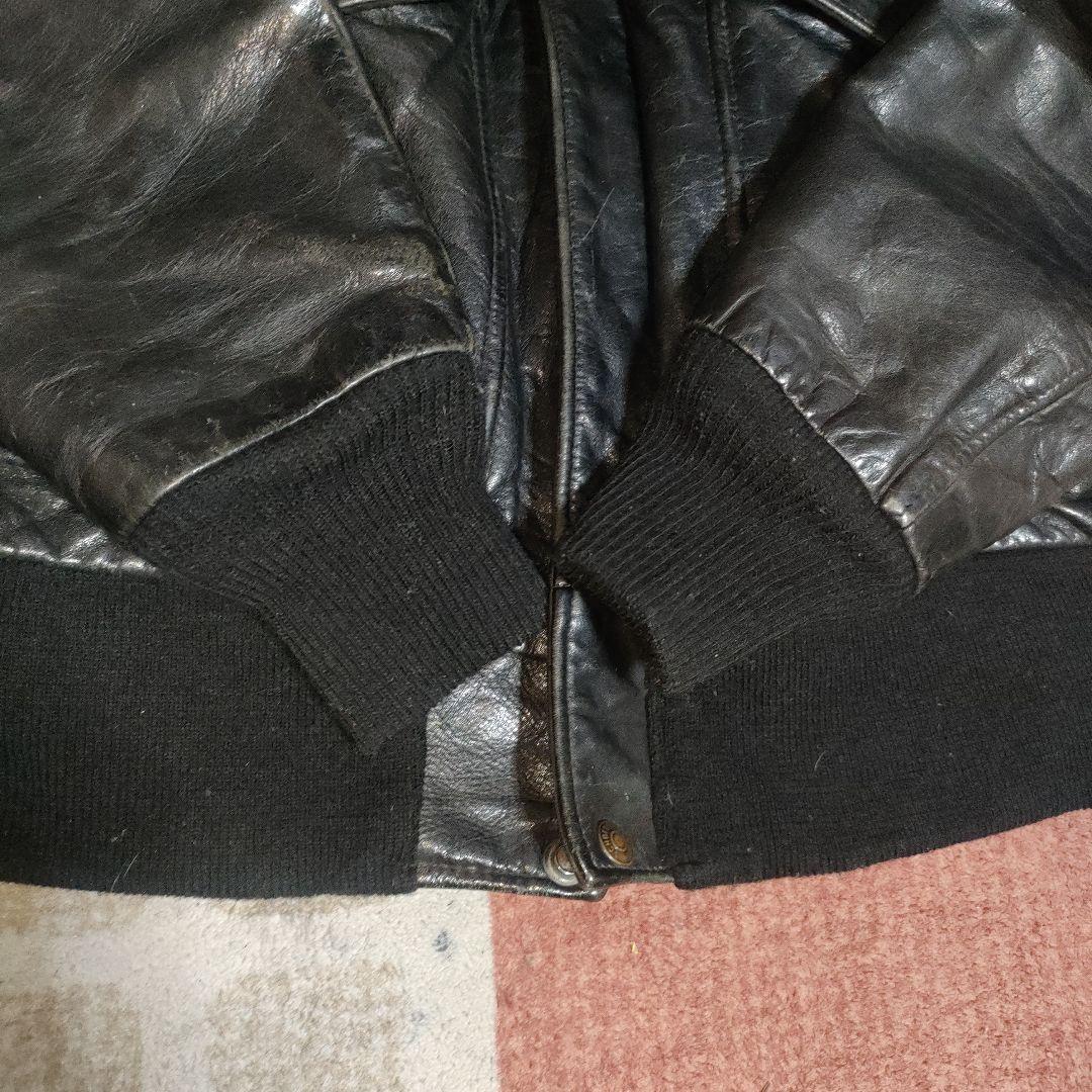 完品人気黒Schott184SMフライトジャケット38 ダメでも対応有