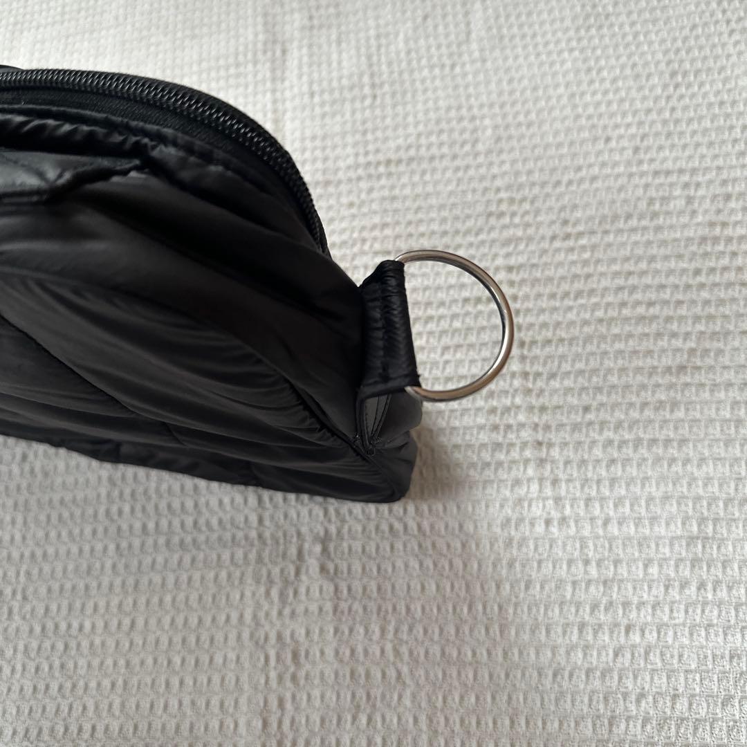 calin】 カラン キルティング マザーズバッグ ポーチ ブラック 実物