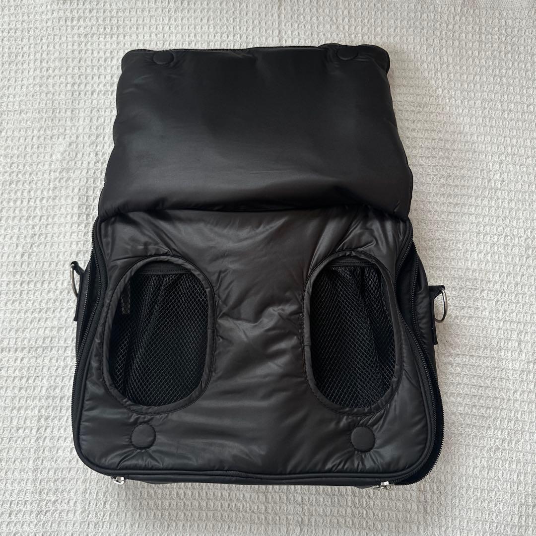 calin】 カラン キルティング マザーズバッグ ポーチ ブラック 実物