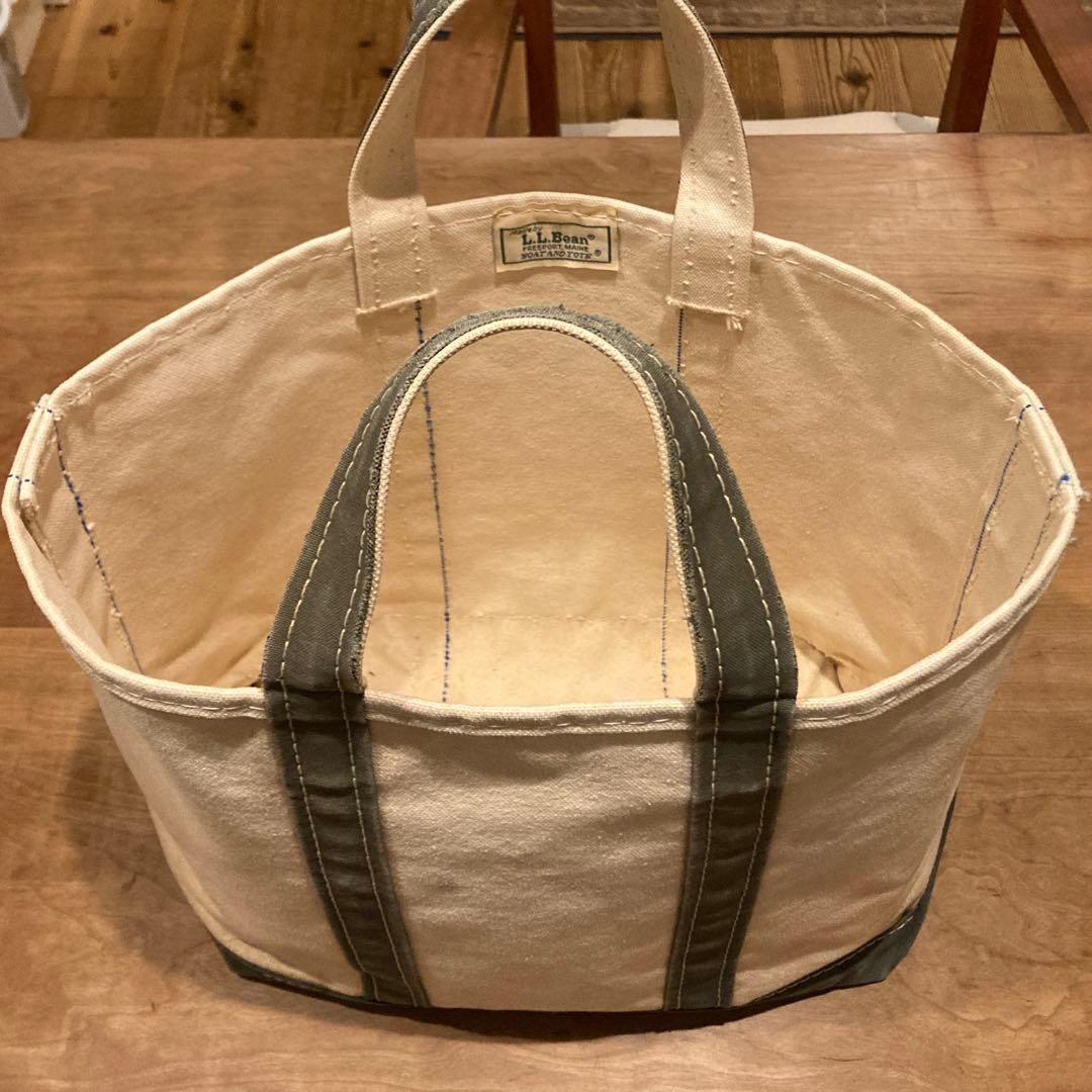 【良品】80s L.L.Bean トートバッグ ネイビー Mサイズ 2色タグ