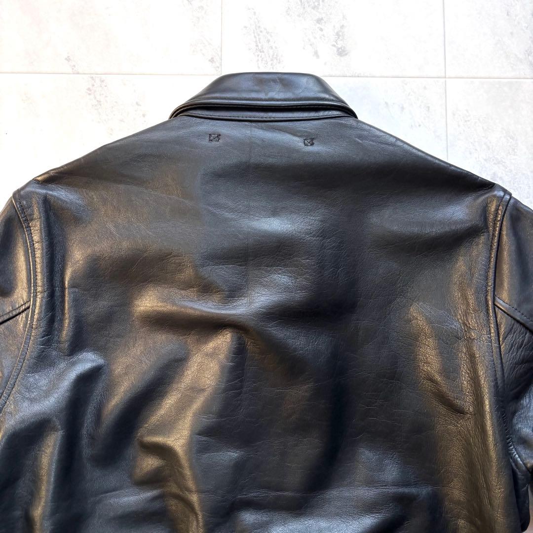 極美品】ヒューストン ホースハイド A-2 フライトジャケット 2XL 黒