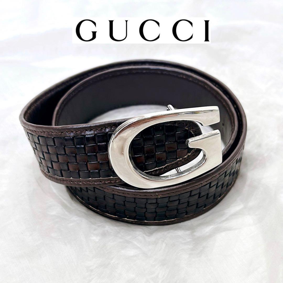 ✨美品✨GUCCI ベルト Gバックル シルバー金具 純正ベルト レザー y2k 楽天市場】GUCCI グッチメンズレザーベルト ブラックインター