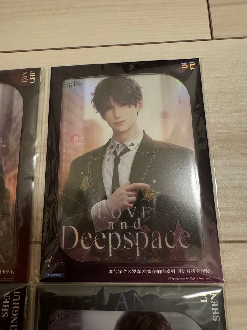 恋と深空×ローソン クリアカードセット レイ ホムラ シン セイヤ 4点