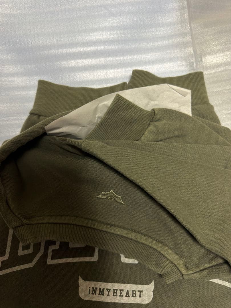 SiM カーキルーズフィットスエットトレーナー　サイズL タオルバンTラババン