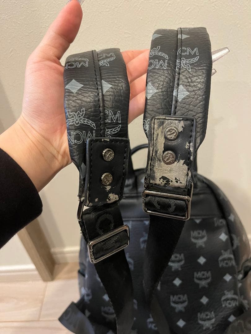 ゆにゃ様専用MCM ブラック リュック M1978 - メルカリ