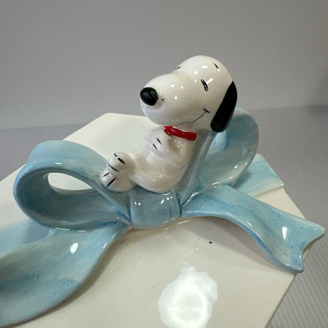 スヌーピー リボン　キャニスター　ビンテージ　snoopy peanuts