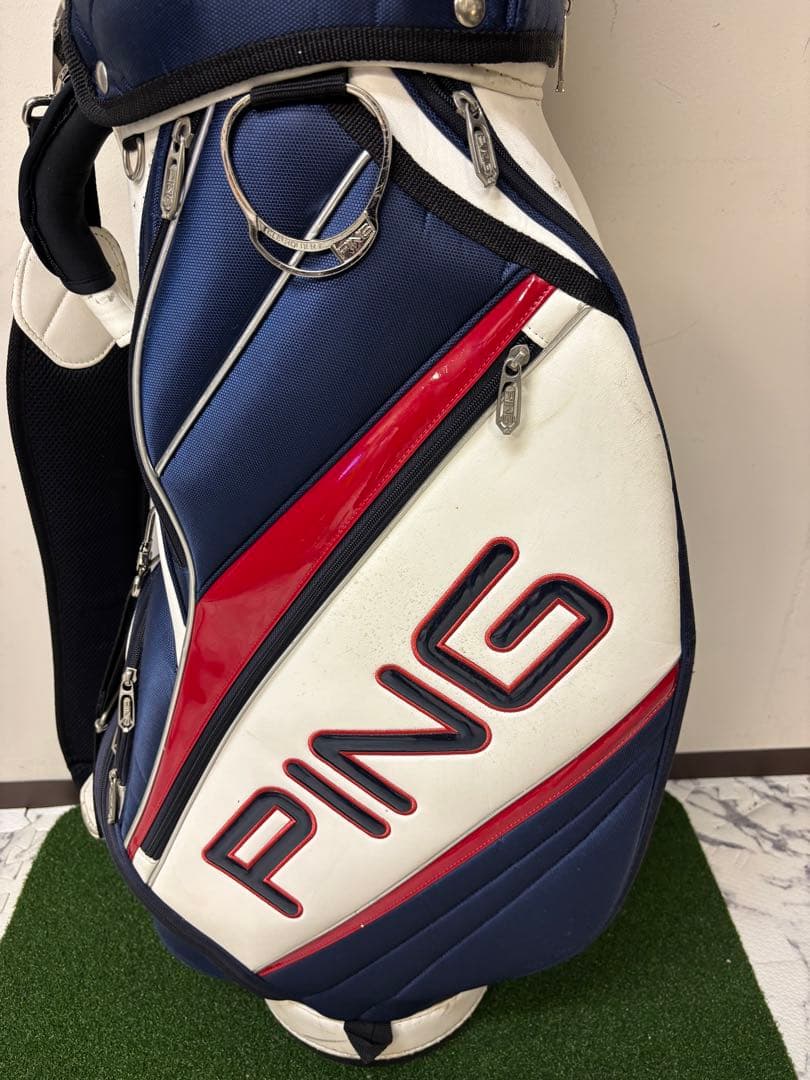 PING / ピン】キャディバッグ ネイビー×ホワイト - メルカリ