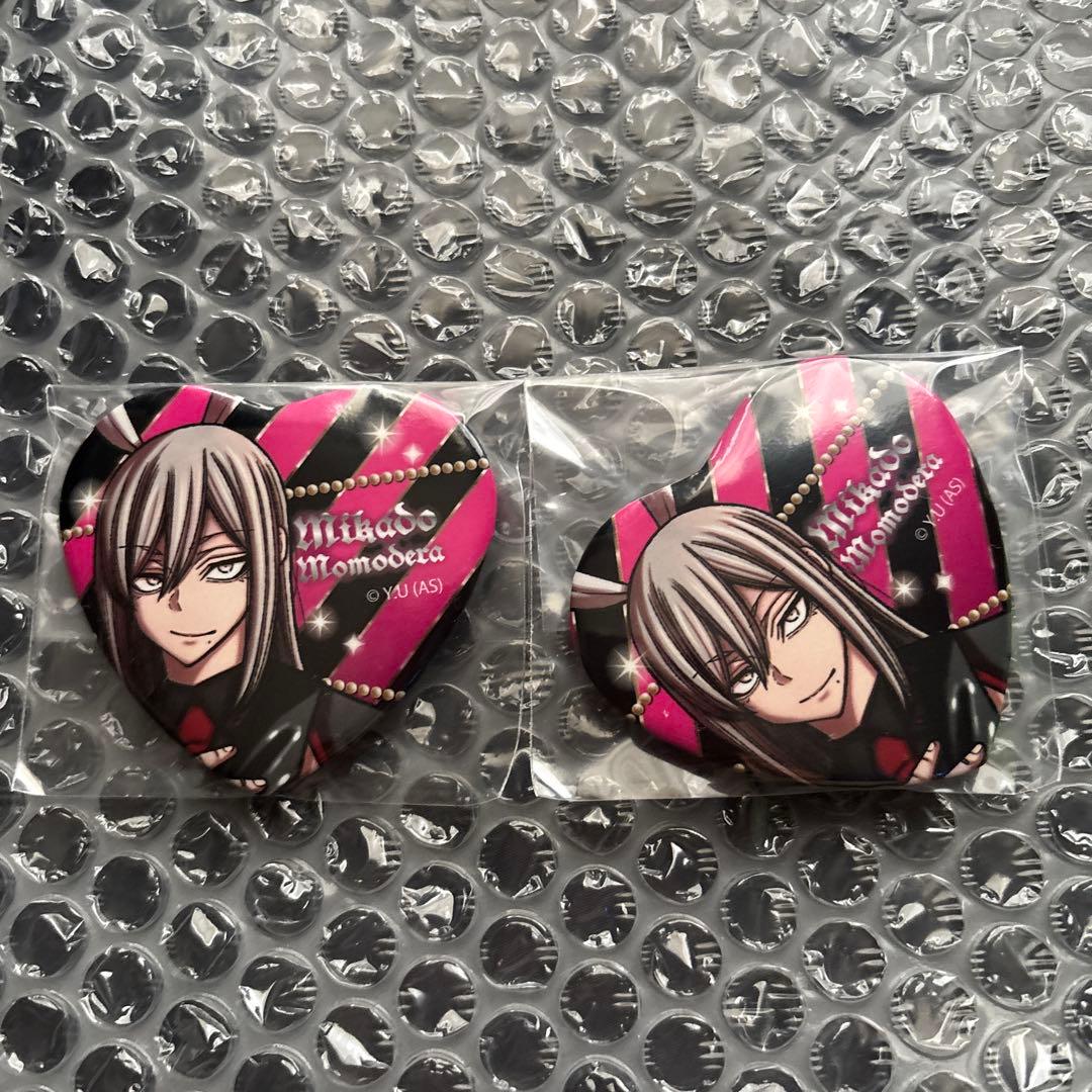 桃源暗鬼 桃寺神門 マンガ展 コラボカフェ ハート缶バッジ バニー